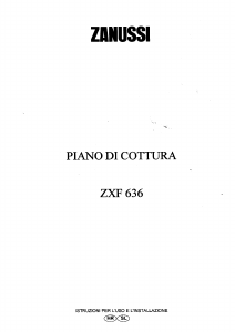 Manuale Zanussi ZXF636N Piano cottura