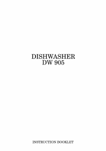 Manual Zanussi DW 905AL Dishwasher