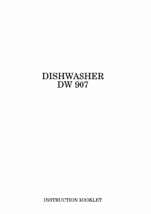 Manual Zanussi DW 907AL Dishwasher