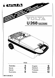 Manuale Volta U268 Aspirapolvere