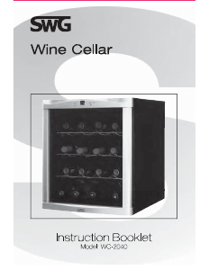 Manual SWG WC-2040 Wine Cabinet