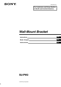 Manual Sony SU-PW2 Wall Mount