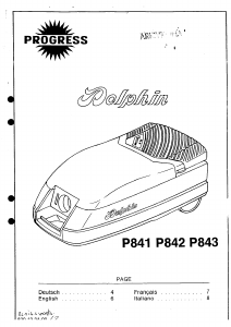 Mode d’emploi Progress P841 Dolphin Aspirateur