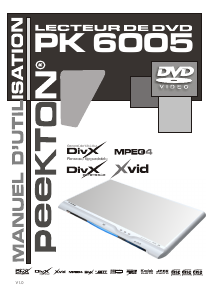 Mode d’emploi Peekton PK 6005 Lecteur DVD