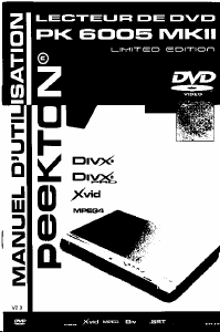 Mode d’emploi Peekton PK 6005 MKII Lecteur DVD