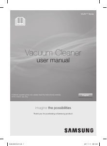 Manual Samsung VCJG08TV Vacuum Cleaner