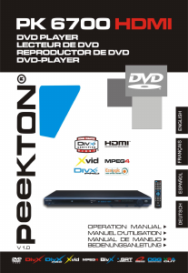 Mode d’emploi Peekton PK 6700 HDMI Lecteur DVD