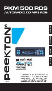 Manual de uso Peekton PKM 500 RDS Radio para coche