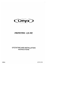 Manual Onyx 125FE Freezer