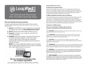 Manual Leapfrog LeapPad 2 Explorer Tablet