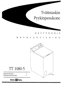 Bruksanvisning ElektroHelios TT1080-5 Tvättmaskin