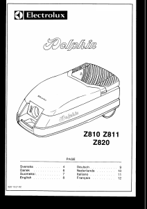 Bruksanvisning Electrolux Z810 Dolphin Dammsugare