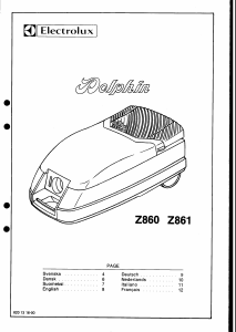 Bruksanvisning Electrolux Z861 Dolphin Dammsugare