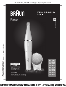 Handleiding Braun 852 Face Epilator