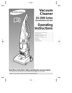 Manual Samsung SU2911 Vacuum Cleaner