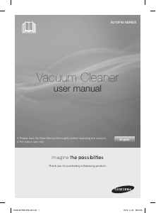 Manual Samsung SU10F40SD Vacuum Cleaner