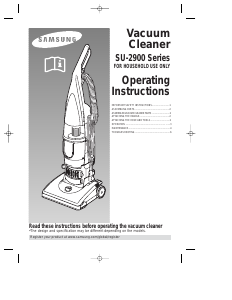 Manual Samsung SU2912 Vacuum Cleaner