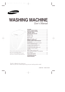 Manual Samsung WA70K2P Washing Machine