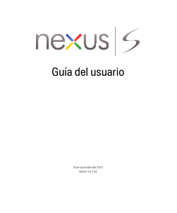Manual de uso Samsung GT-I9020 Nexus S Teléfono móvil