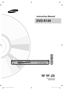 Manual Samsung DVD-R149 DVD Player
