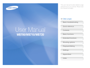 Manual Samsung WB720 Digital Camera