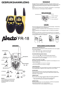 Handleiding Alecto FR-18 Walkie-talkie