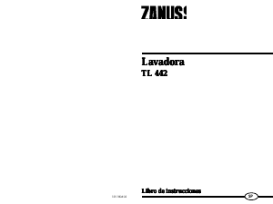 Manual de uso Zanussi TL442 Lavadora