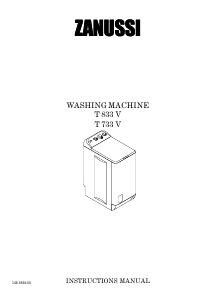 Manual Zanussi T833V Washing Machine