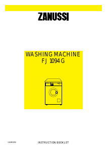 Manual Zanussi FJ 1094 G Washing Machine