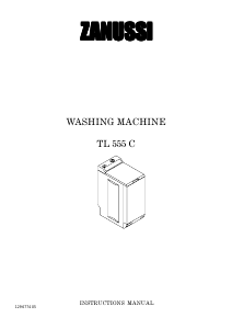 Manual Zanussi TL555C Washing Machine