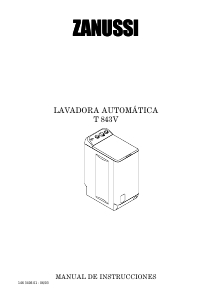 Manual de uso Zanussi T843V Lavadora