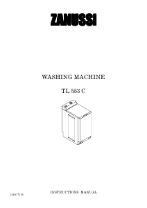 Manual Zanussi TL553C Washing Machine