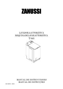Manual de uso Zanussi T643 Lavadora