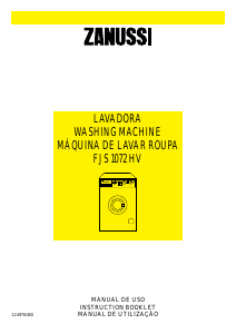 Manual Zanussi FJS 1072 HV Máquina de lavar roupa