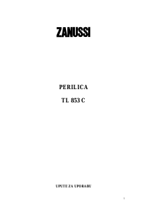 Priručnik Zanussi TL853C Stroj za pranje rublja