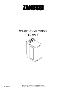 Manual Zanussi TL896V Washing Machine