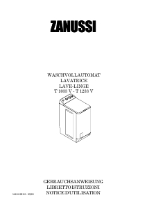 Bedienungsanleitung Zanussi T1033V Waschmaschine