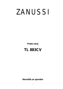 Priročnik Zanussi TL883CV Pralni stroj