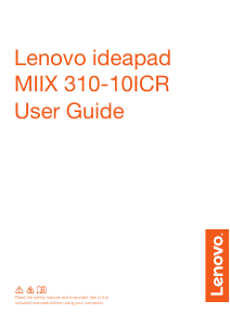 Handleiding Lenovo IdeaPad Miix 310-10ICR Tablet