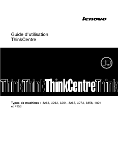 Mode d’emploi Lenovo ThinkCentre M72e 3263 Ordinateur de bureau