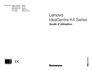 Mode d’emploi Lenovo IdeaCentre K450 Ordinateur de bureau