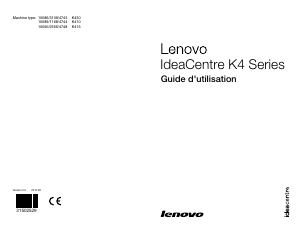 Mode d’emploi Lenovo IdeaCentre K430 Ordinateur de bureau