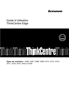 Mode d’emploi Lenovo ThinkCentre Edge 92z 3416 Ordinateur de bureau