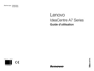 Mode d’emploi Lenovo IdeaCentre A730 Ordinateur de bureau