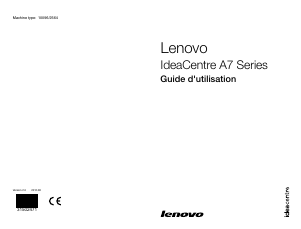 Mode d’emploi Lenovo IdeaCentre A720 Ordinateur de bureau
