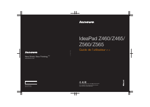 Mode d’emploi Lenovo IdeaPad Z565 Ordinateur portable