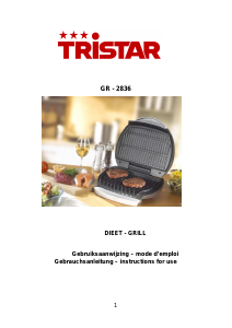 Handleiding Tristar GR-2836 Contactgrill