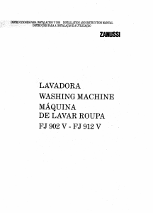 Manual de uso Zanussi FJ 902 V Lavadora