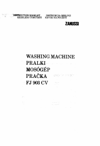 Használati útmutató Zanussi FJ 903 CV Mosógép