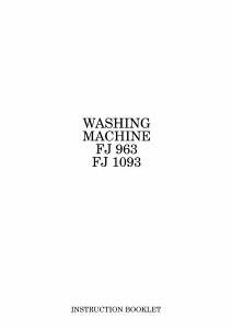 Manual Zanussi FJ 963 Washing Machine